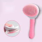 Escova Rasqueadeira Remove Pelos Cães Gatos Rosa