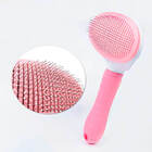 Escova Rasqueadeira Remove Pelos Cães Gatos Rosa