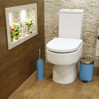 Escova Sanitária Azul em Metal Happy Importado