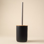 Escova Sanitária Cerâmica com Bambu Preto Banheiro Oikos