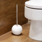 Escova Sanitária Cerâmica Redonda Branca Bubble Sensea