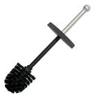 Escova Sanitária Com Suporte E Tampa Em Inox Martelada Cinza