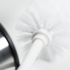 Escova Sanitária com Suporte Metal Cilíndrico Decorline Preta e Prata