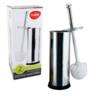Escova Sanitária Limpador Vaso Acompanha Suporte De Aço Inox