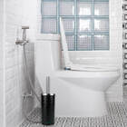 Escova Sanitária Limpeza De Vaso De Banheiro Inox Preto 30cm