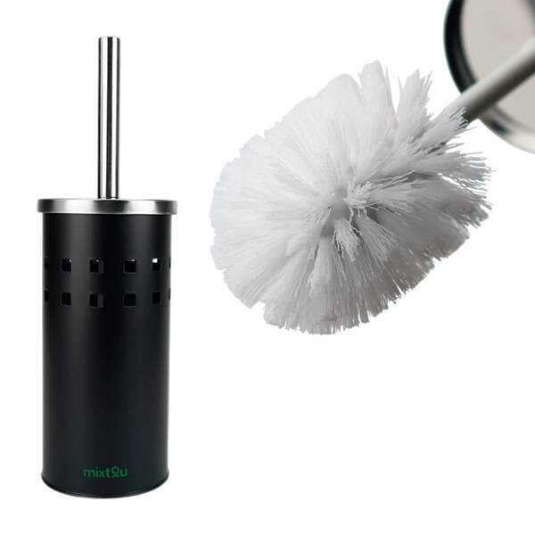 Escova Sanitária Limpeza De Vaso De Banheiro Inox Preto 30cm