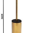 Escova Sanitaria Luxo Dourada Fino Inox