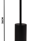 Escova Sanitaria Luxo Preta Fino Inox