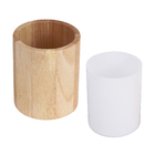 Escova Sanitária Madeira Scandi Redondo Branco Sensea