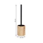 Escova Sanitária Madeira Scandi Redondo Preto Sensea