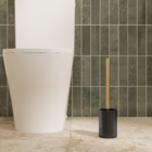 Escova Sanitária Vidro Gatsby Preta Sensea