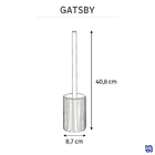 Escova Sanitária Vidro Gatsby Transparente Sensea