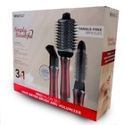 Escova Secadora De Cabelo Com 3 Cabeças Intercambiáveis 1000w