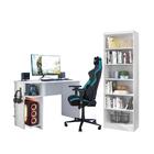 Escritório Com Escrivaninha E Livreiro Branco - Fdecor