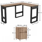 Escritório Completo 1 Porta 1 Gaveta Preto/solanum M103 - Fos