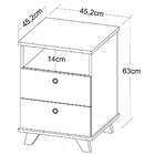 Escritório Completo 2 Gavetas Olmo/branco - Artany Móveis