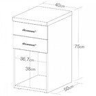 Escritório Completo 2 Gavetas Olmo/branco - Artany Moveis