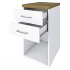 Escritório Completo 2 Gavetas Olmo/branco - Artany Moveis