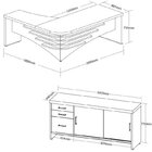 Escritório Completo 2 Peças Mesa Diretor Em L E Balcão 3 Gave