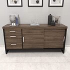 Escritório Completo 2 Peças Mesa Diretor Em L E Balcão 3 Gave