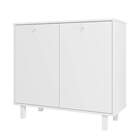 Escritório Completo 2 Portas 11 Prateleiras Branco Bke - Brv