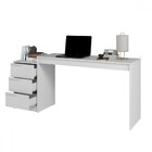 Escritório Completo 3 Gavetas 10 Prateleiras Branco Bko - Brv