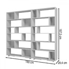 Escritório Completo 3 Gavetas 10 Prateleiras Branco Bko - Brv