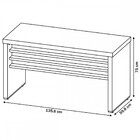 Escritório Completo 3 Gavetas Charuto/preto - Artany Móveis