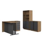 Escritório Completo 3 Peças Officce Mel/grafite