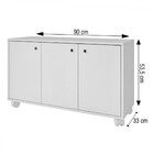 Escritório Completo 3 Portas 3 Gavetas Branco Bko - Brv