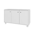 Escritório Completo 3 Portas 3 Gavetas Branco Bko - Brv