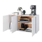 Escritório Completo 3 Portas 3 Gavetas Branco Bko - Brv