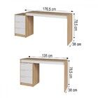 Escritório Completo 3 Portas 3 Gavetas Branco Bko - Brv