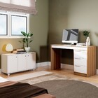 Escritório Completo 3 Portas 3 Gavetas Branco Bko - Brv