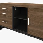 Escritório Completo 4 Portas 3 Gavetas Charuto/preto - Artany