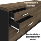 Escritório Completo 4 Portas 3 Gavetas Charuto/preto - Artany