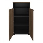 Escritório Completo 4 Portas 3 Gavetas Charuto/preto - Artany