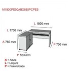 Escritório Completo 5 Peças Pe50 Pandin Móveis Noce Naturalle