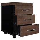 Escritório Completo 7 Gavetas Charuto/preto - Artany Móveis