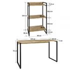 Escritório Completo Appear Mesa E Estante Marrom/preto - Pnr