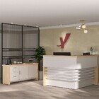 Escritório Completo Atendimento 2 Portas 3 Gavetas Carvalho/b