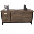 Escritório Completo Executivo 2 Portas 3 Gavetas Charuto/pret