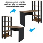 Escritório Completo Flórida Pinho/preto - Pnr Móveis