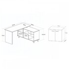 Escritório Completo Gold 2 Portas 2 Gavetas Olmo/branco - Art