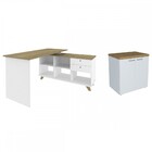 Escritório Completo Gold 2 Portas 2 Gavetas Olmo/branco - Art