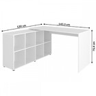 Escritório Completo Home Office 2 Portas 8 Nichos Branco - Ar