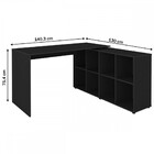 Escritório Completo Home Office 2 Portas 8 Nichos Preto - Art