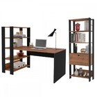 Escritório Completo Match 1 Porta Pinho/preto - Artely