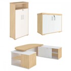 Escritório Completo Presidente 6 Portas 4 Gavetas Carvalho/br