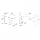 Escritório Completo Sky 1 Porta 5 Gavetas Olmo/branco - Artan